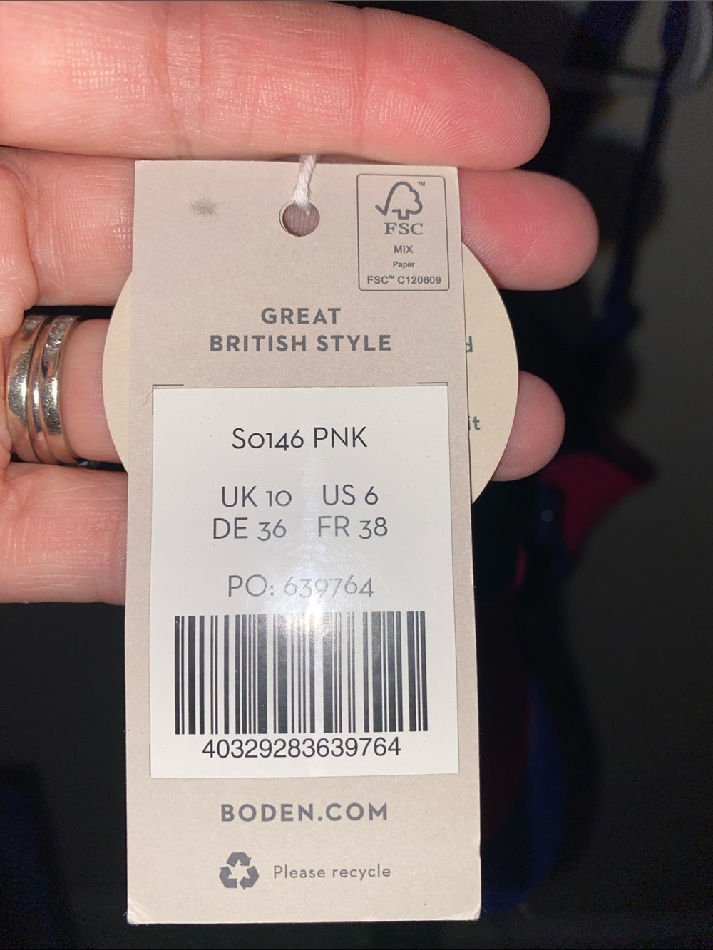Boden Pink and Navy Colorblock Swim Top - Picture 3 of 6